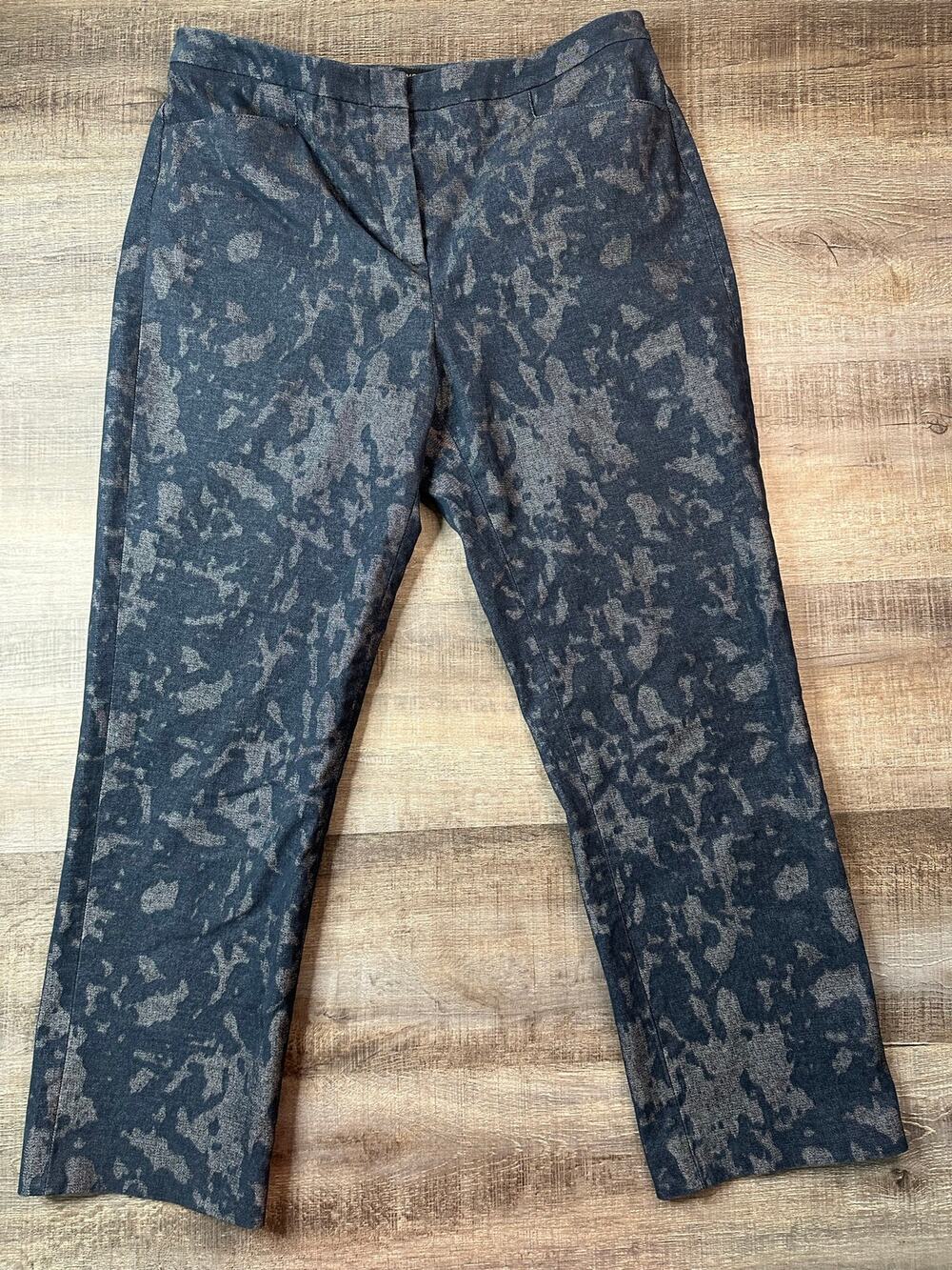 Vintage Womyn Textured Patterned Stretch Denim Pants Size 10 Made in NYC USA
